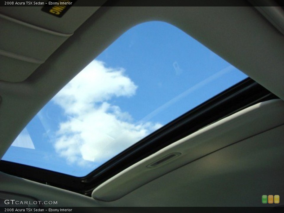 Ebony Interior Sunroof for the 2008 Acura TSX Sedan #55589614