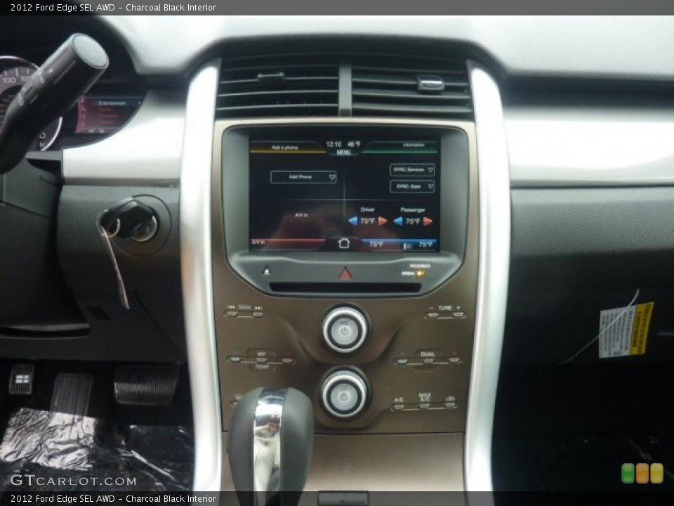 Charcoal Black Interior Controls for the 2012 Ford Edge SEL AWD #55591984