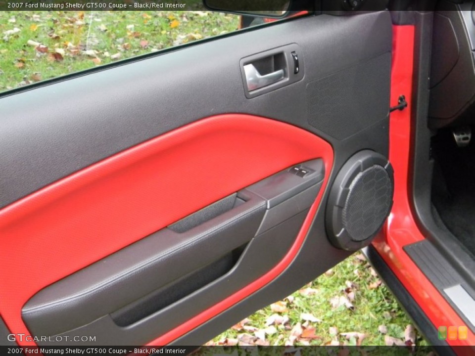 Black/Red Interior Door Panel for the 2007 Ford Mustang Shelby GT500 Coupe #55593439