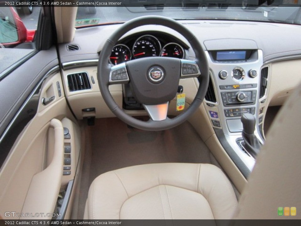 Cashmere/Cocoa Interior Dashboard for the 2012 Cadillac CTS 4 3.6 AWD Sedan #55593552