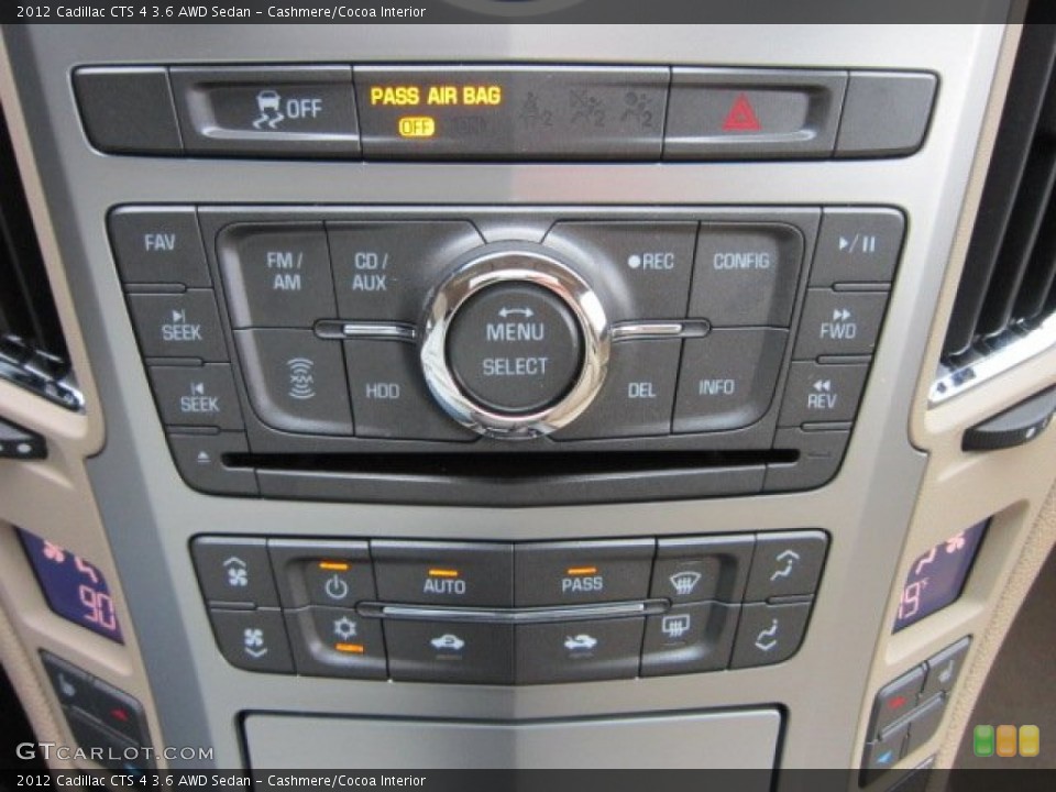 Cashmere/Cocoa Interior Controls for the 2012 Cadillac CTS 4 3.6 AWD Sedan #55593598