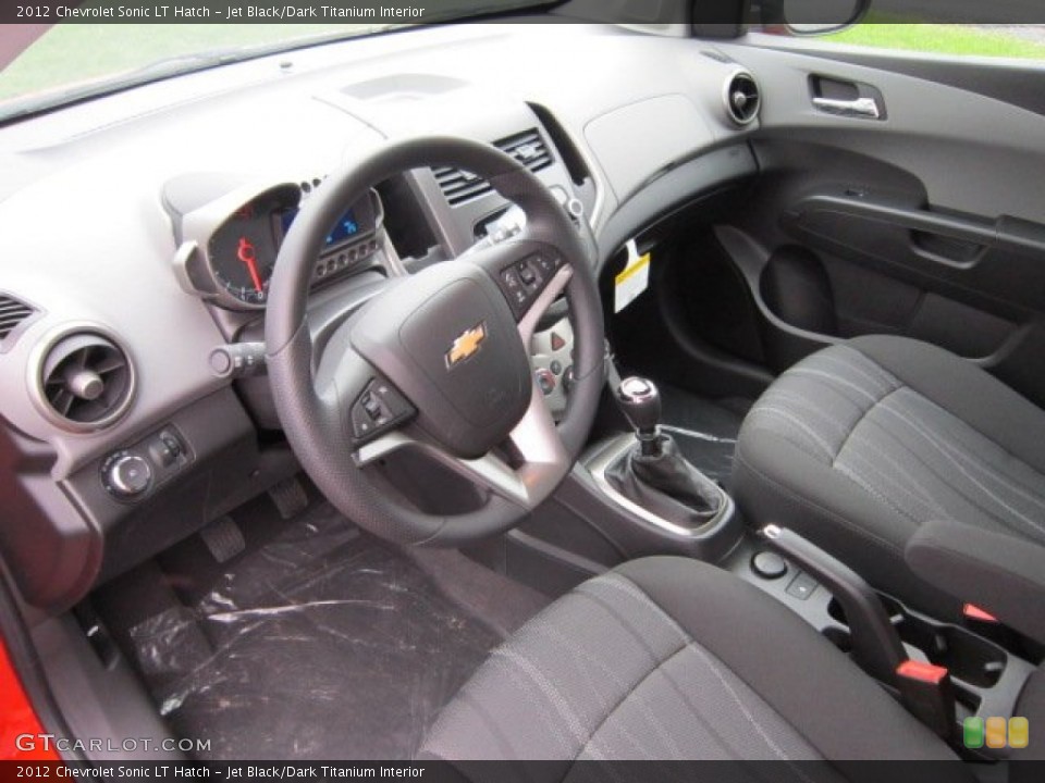 Jet Black/Dark Titanium Interior Prime Interior for the 2012 Chevrolet Sonic LT Hatch #55593754