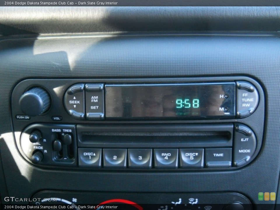 Dark Slate Gray Interior Audio System for the 2004 Dodge Dakota Stampede Club Cab #55598848