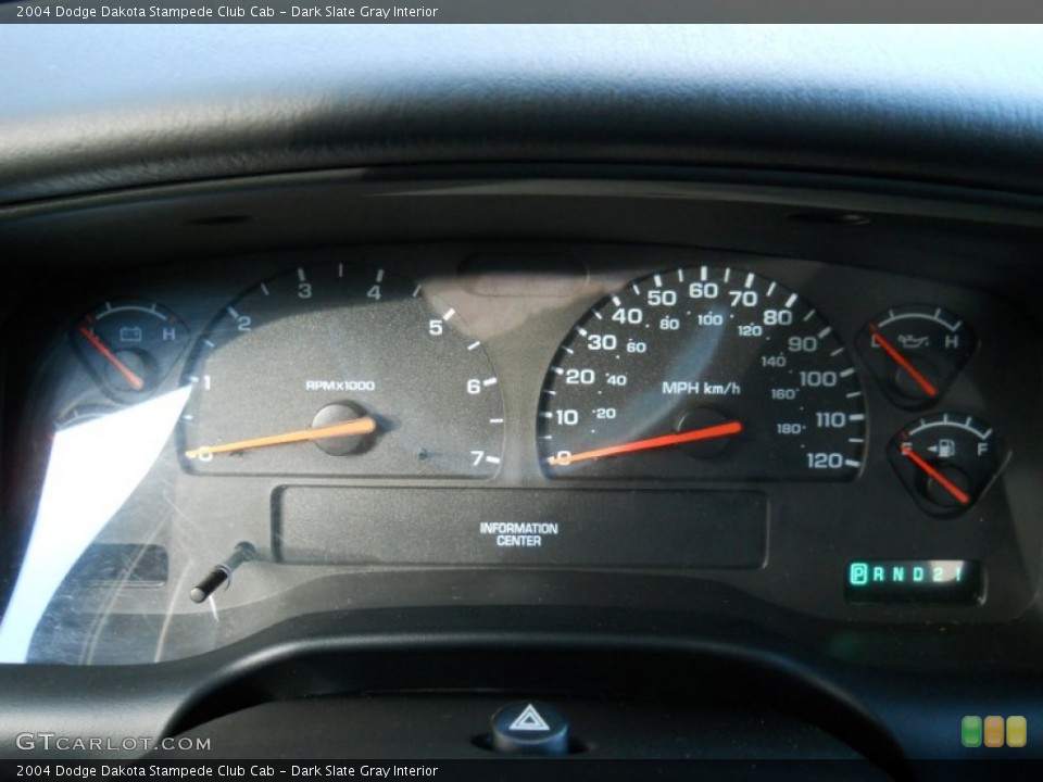 Dark Slate Gray Interior Gauges for the 2004 Dodge Dakota Stampede Club Cab #55598983