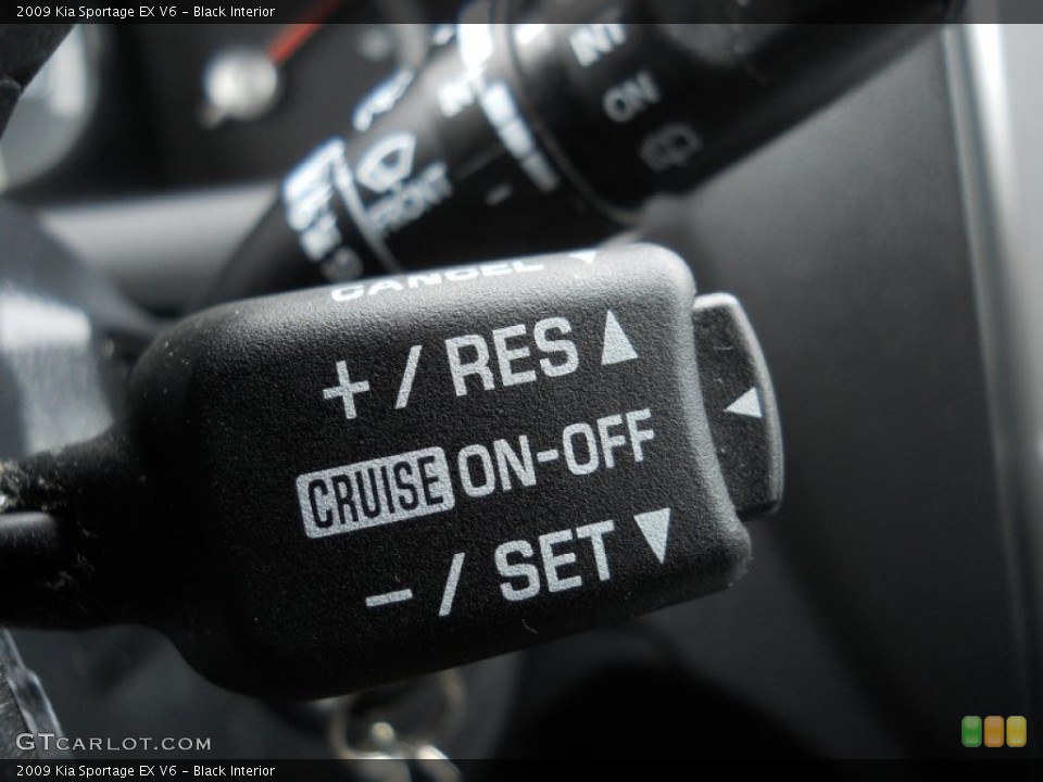 Black Interior Controls for the 2009 Kia Sportage EX V6 #55599975