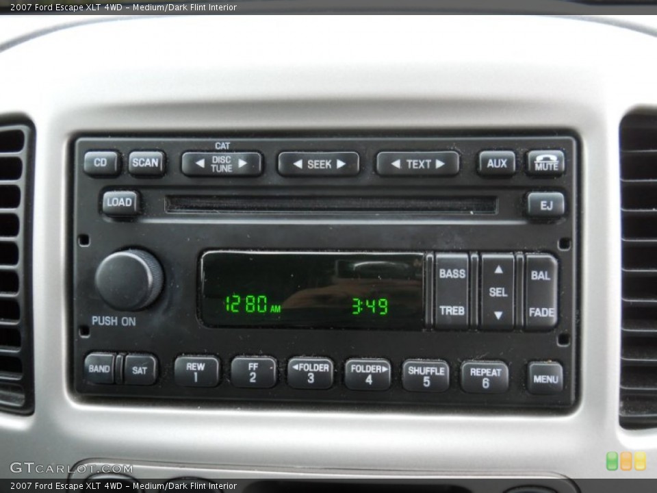 Medium/Dark Flint Interior Audio System for the 2007 Ford Escape XLT 4WD #55600150