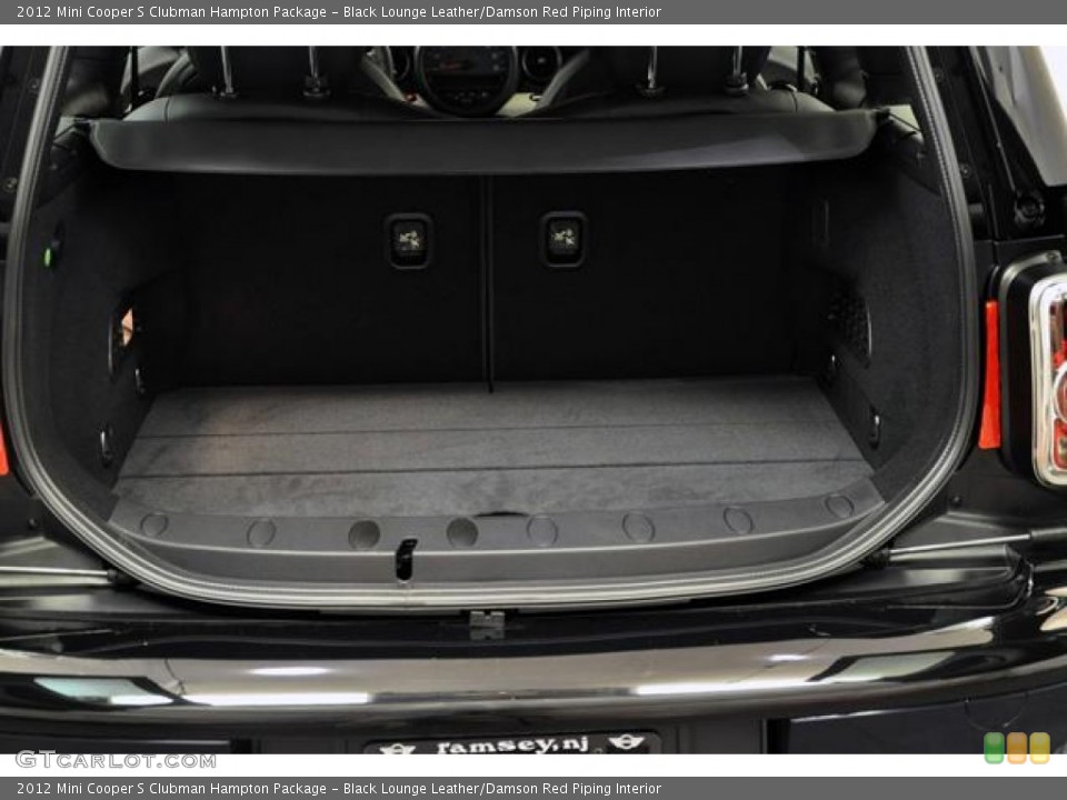 Black Lounge Leather/Damson Red Piping Interior Trunk for the 2012 Mini Cooper S Clubman Hampton Package #55602427