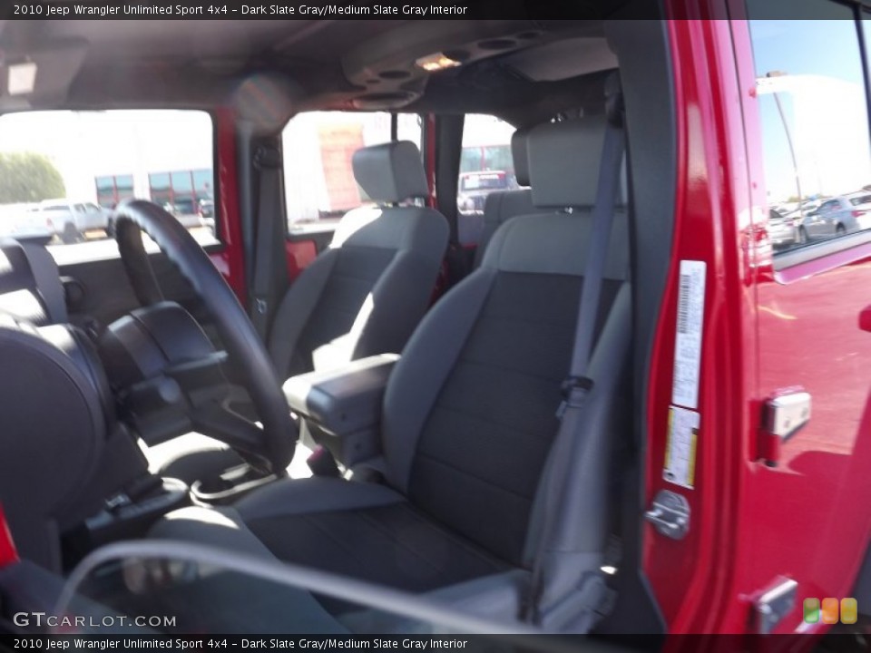 Dark Slate Gray/Medium Slate Gray Interior Photo for the 2010 Jeep Wrangler Unlimited Sport 4x4 #55602508