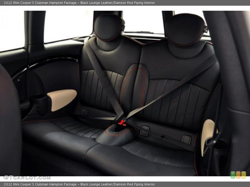 Black Lounge Leather/Damson Red Piping Interior Photo for the 2012 Mini Cooper S Clubman Hampton Package #55602559