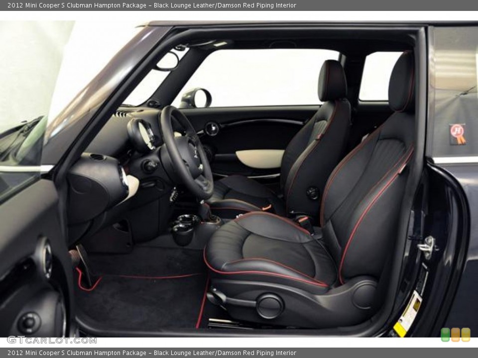 Black Lounge Leather/Damson Red Piping Interior Photo for the 2012 Mini Cooper S Clubman Hampton Package #55602568