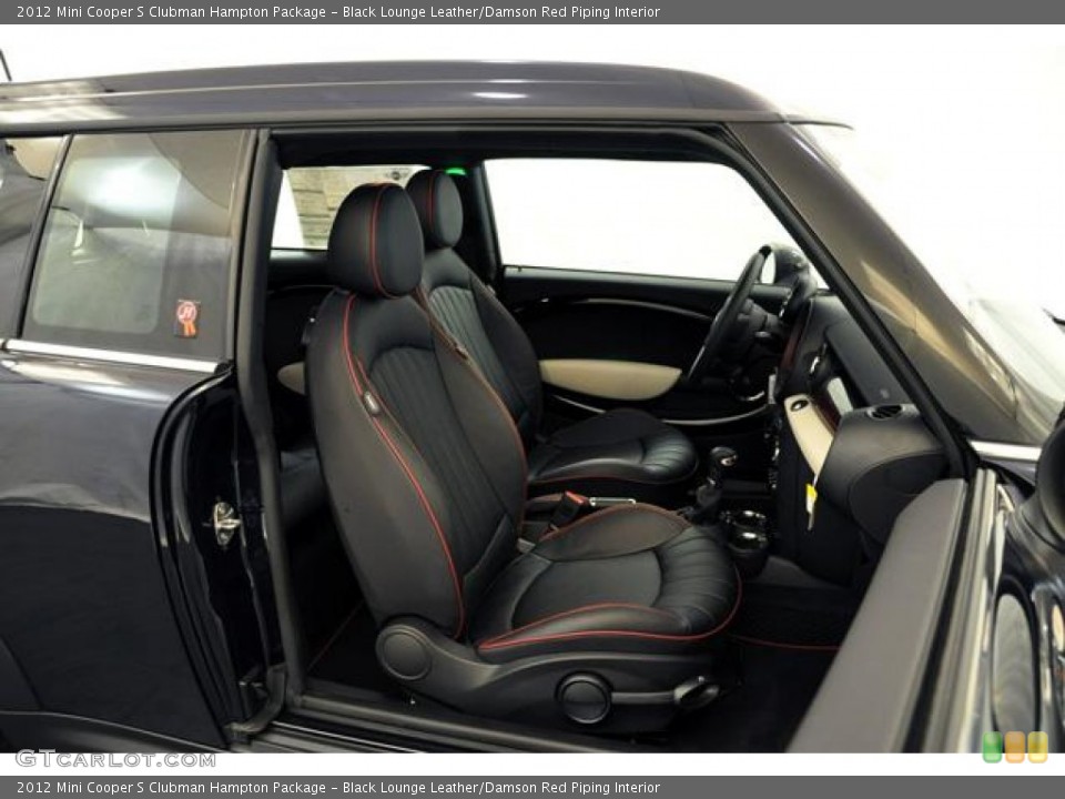 Black Lounge Leather/Damson Red Piping Interior Photo for the 2012 Mini Cooper S Clubman Hampton Package #55602613