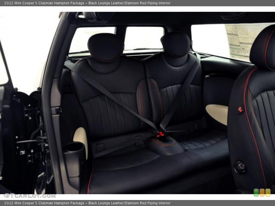 Black Lounge Leather/Damson Red Piping Interior Photo for the 2012 Mini Cooper S Clubman Hampton Package #55602622