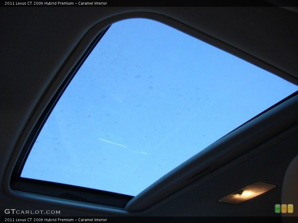 Caramel Interior Sunroof for the 2011 Lexus CT 200h Hybrid Premium #55604446
