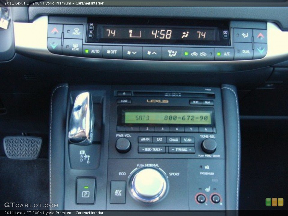 Caramel Interior Controls for the 2011 Lexus CT 200h Hybrid Premium #55604486