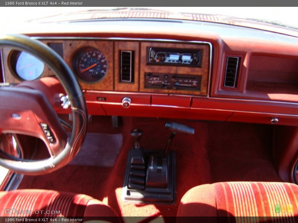 Red Interior Dashboard for the 1986 Ford Bronco II XLT 4x4 #55605544