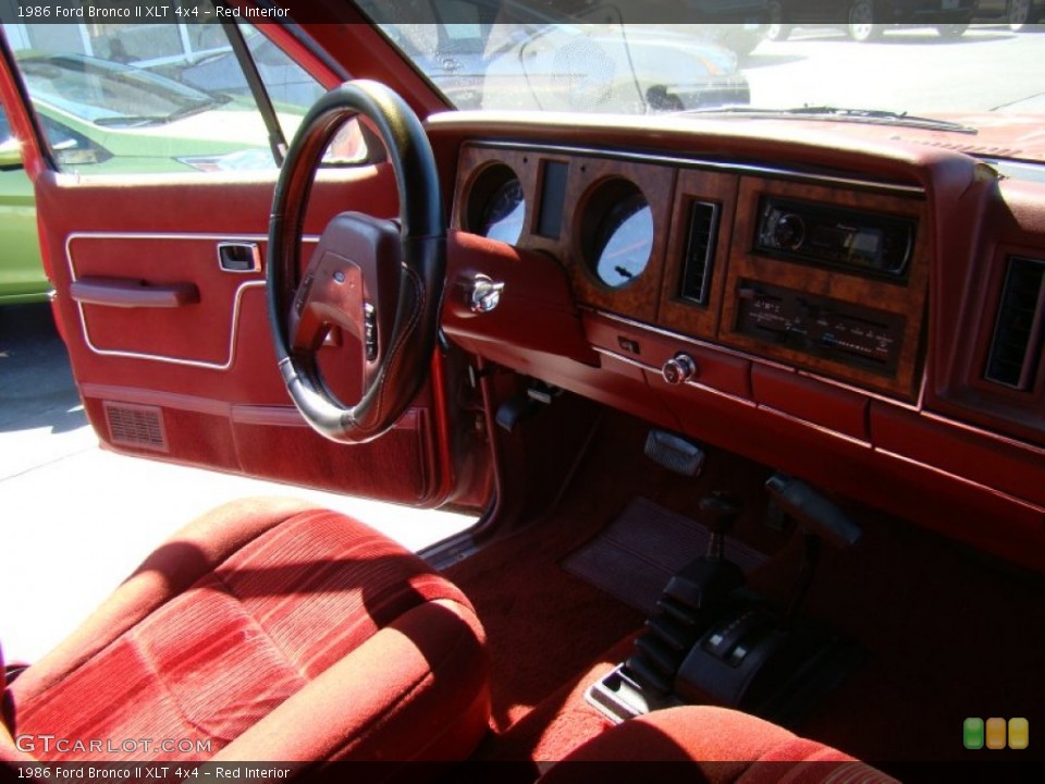 Red Interior Dashboard for the 1986 Ford Bronco II XLT 4x4 #55605553