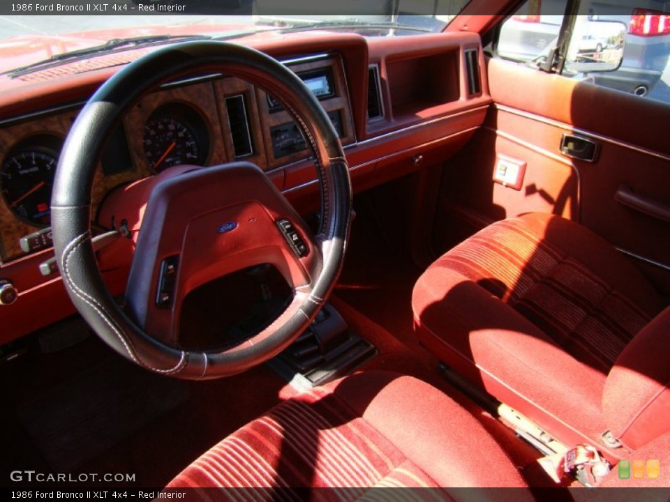 Red Interior Dashboard for the 1986 Ford Bronco II XLT 4x4 #55605562