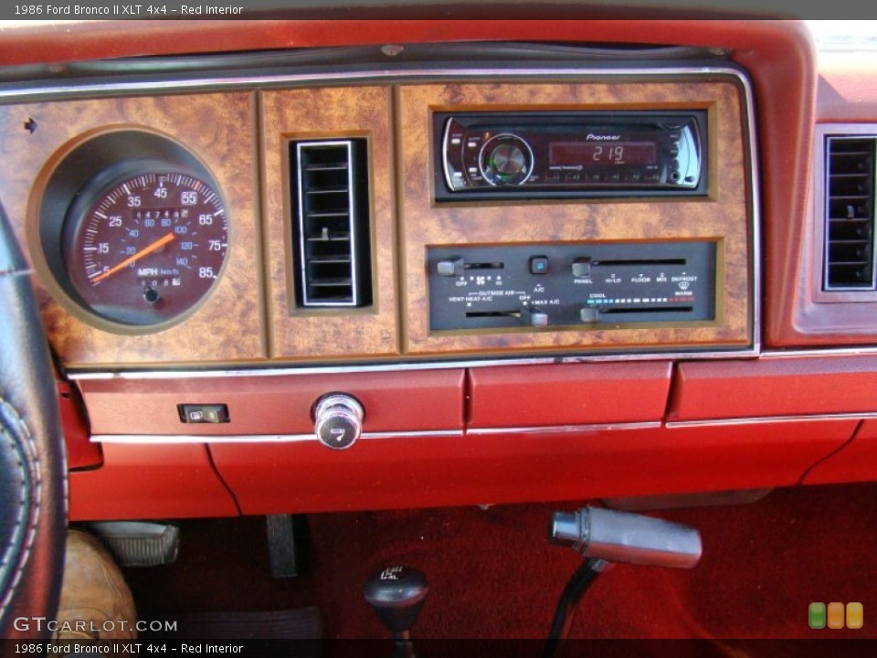 Red Interior Controls for the 1986 Ford Bronco II XLT 4x4 #55605580