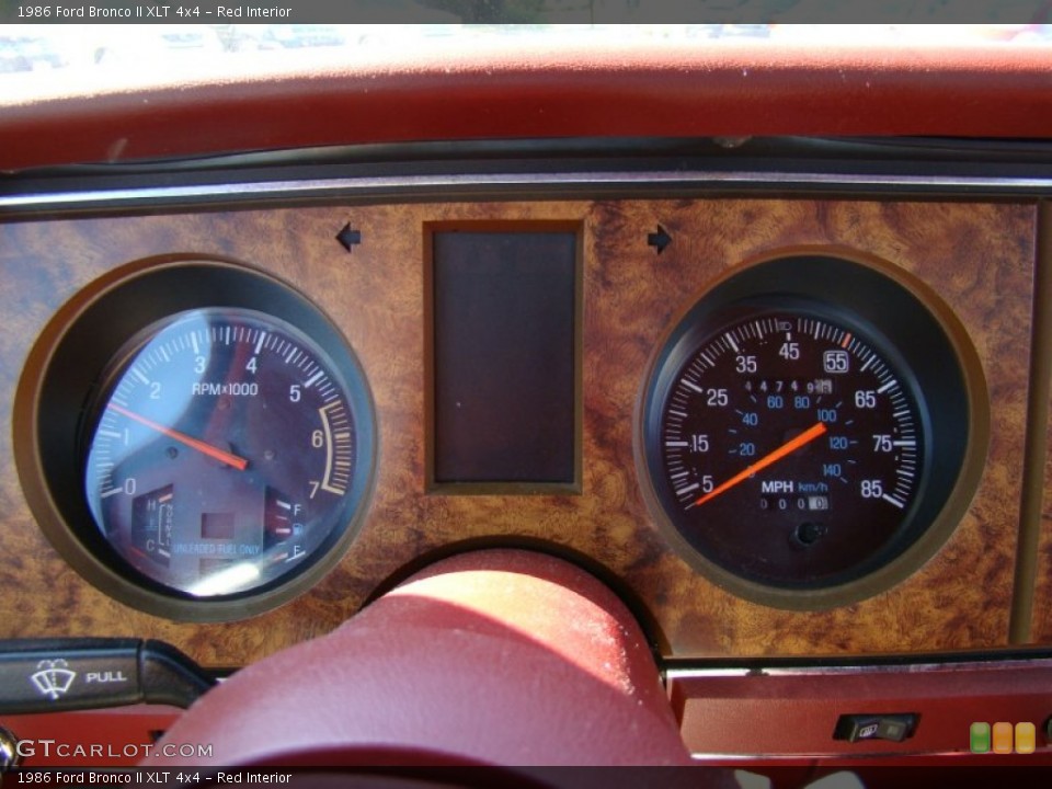 Red Interior Gauges For The 1986 Ford Bronco Ii Xlt 4x4