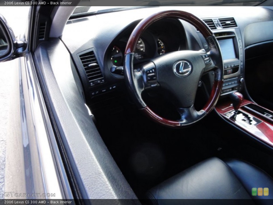 Black Interior Steering Wheel for the 2006 Lexus GS 300 AWD #55607437