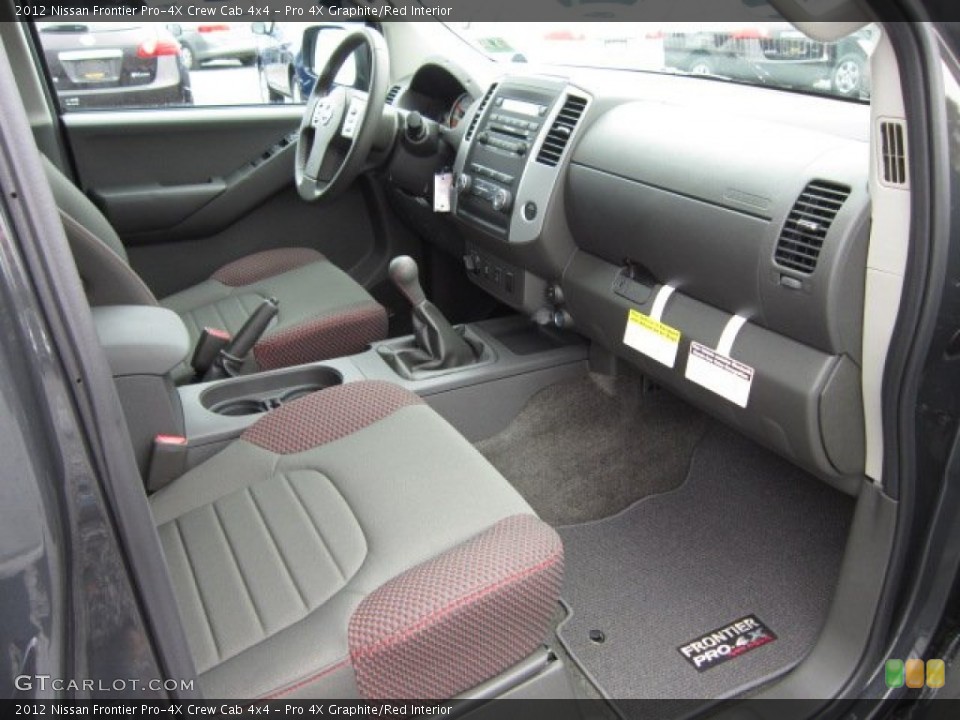 Pro 4X Graphite/Red Interior Photo for the 2012 Nissan Frontier Pro-4X Crew Cab 4x4 #55609057