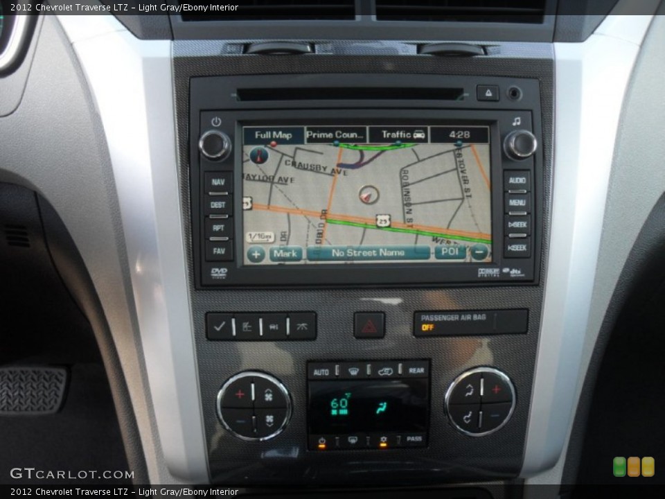 Light Gray/Ebony Interior Navigation for the 2012 Chevrolet Traverse LTZ #55610836