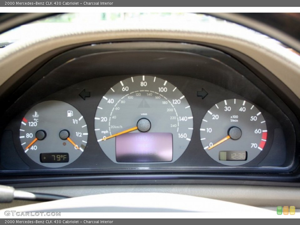 Charcoal Interior Gauges for the 2000 Mercedes-Benz CLK 430 Cabriolet #55612708