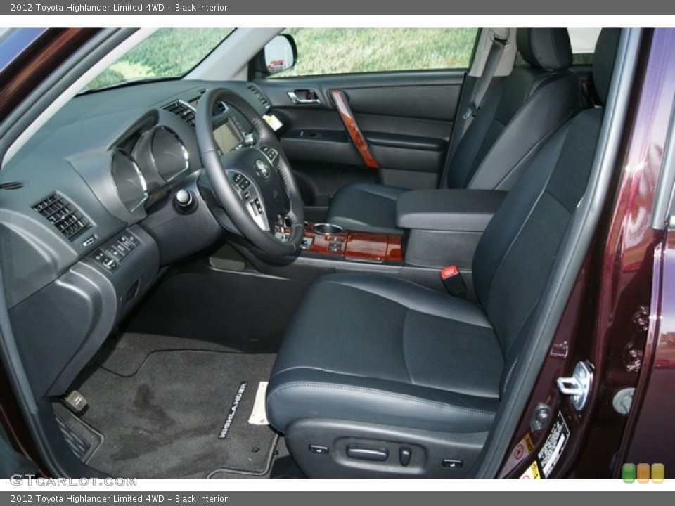 Black Interior Photo for the 2012 Toyota Highlander Limited 4WD #55613002