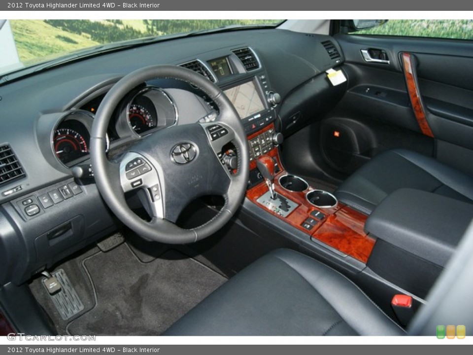 Black Interior Photo for the 2012 Toyota Highlander Limited 4WD #55613011