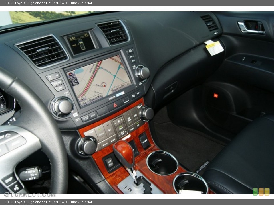 Black Interior Controls for the 2012 Toyota Highlander Limited 4WD #55613020