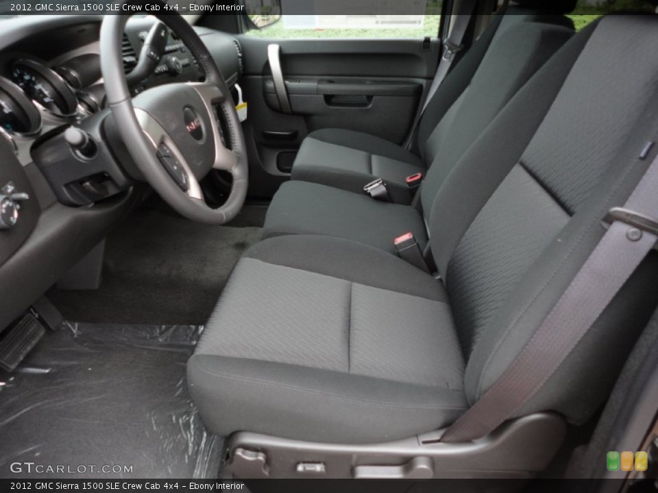 Ebony Interior Photo for the 2012 GMC Sierra 1500 SLE Crew Cab 4x4 #55616032