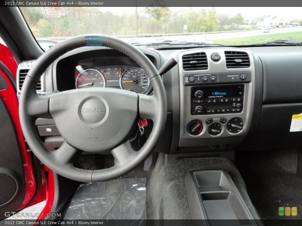 Ebony Interior Dashboard for the 2012 GMC Canyon SLE Crew Cab 4x4 #55616242