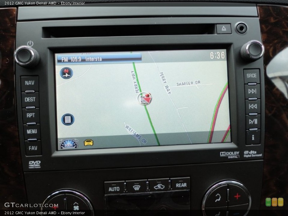 Ebony Interior Navigation for the 2012 GMC Yukon Denali AWD #55616374