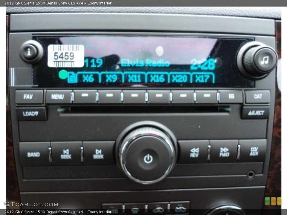Ebony Interior Audio System for the 2012 GMC Sierra 1500 Denali Crew Cab 4x4 #55616755