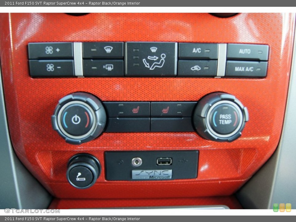 Raptor Black/Orange Interior Controls for the 2011 Ford F150 SVT Raptor SuperCrew 4x4 #55617709