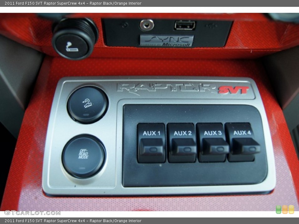 Raptor Black/Orange Interior Controls for the 2011 Ford F150 SVT Raptor SuperCrew 4x4 #55617715