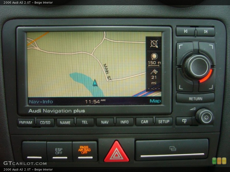 Beige Interior Navigation for the 2006 Audi A3 2.0T #55619940