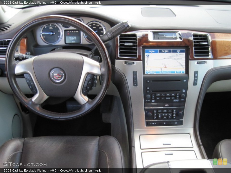 Cocoa/Very Light Linen Interior Dashboard for the 2008 Cadillac Escalade Platinum AWD #55620072