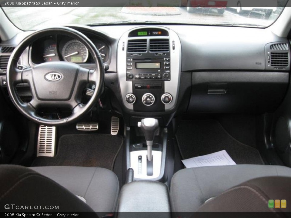 Gray Interior Dashboard for the 2008 Kia Spectra SX Sedan #55622981