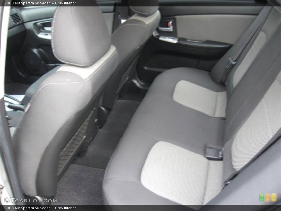 Gray Interior Photo for the 2008 Kia Spectra SX Sedan #55622990