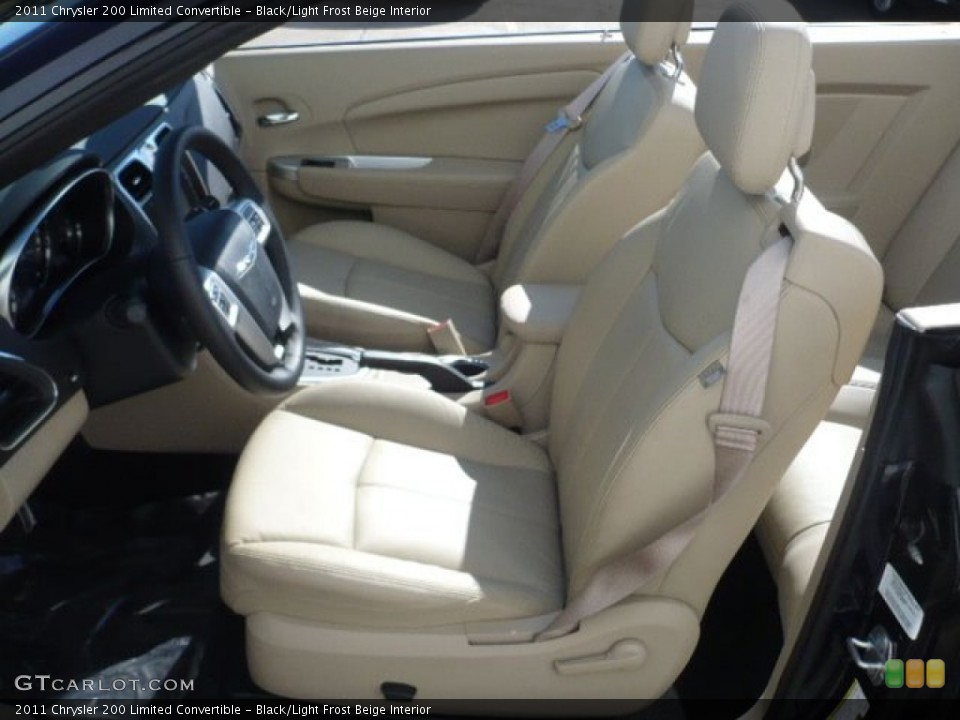 Black/Light Frost Beige Interior Photo for the 2011 Chrysler 200 Limited Convertible #55623656
