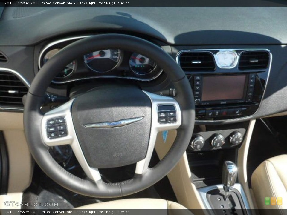 Black/Light Frost Beige Interior Dashboard for the 2011 Chrysler 200 Limited Convertible #55623680