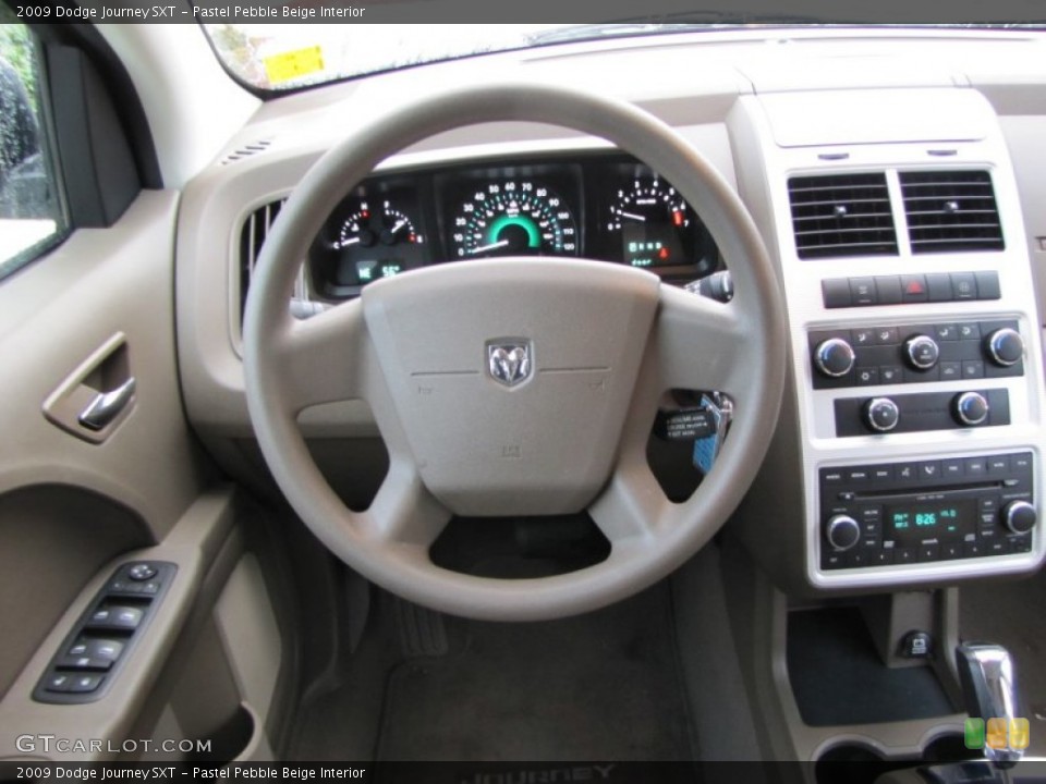 Pastel Pebble Beige Interior Steering Wheel for the 2009 Dodge Journey SXT #55625573