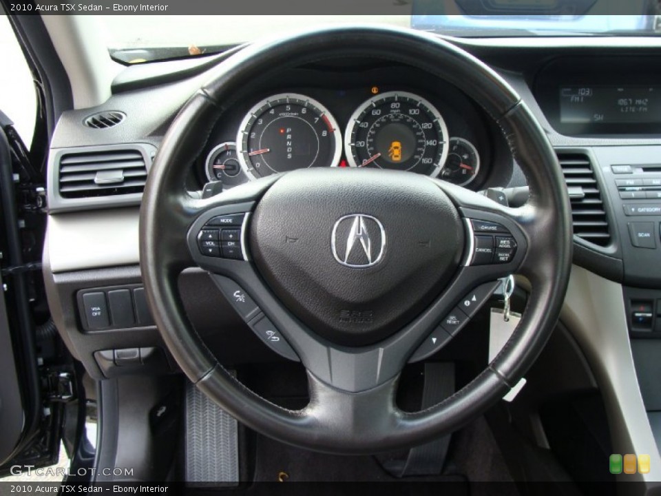Ebony Interior Steering Wheel for the 2010 Acura TSX Sedan #55626443