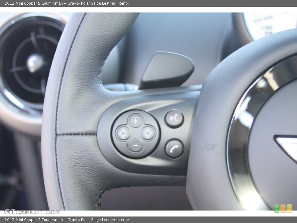 Gravity Polar Beige Leather Interior Controls for the 2012 Mini Cooper S Countryman #55632551