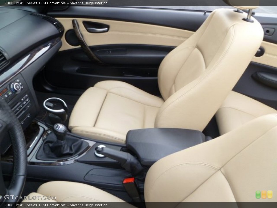 Savanna Beige Interior Photo for the 2008 BMW 1 Series 135i Convertible #55633745
