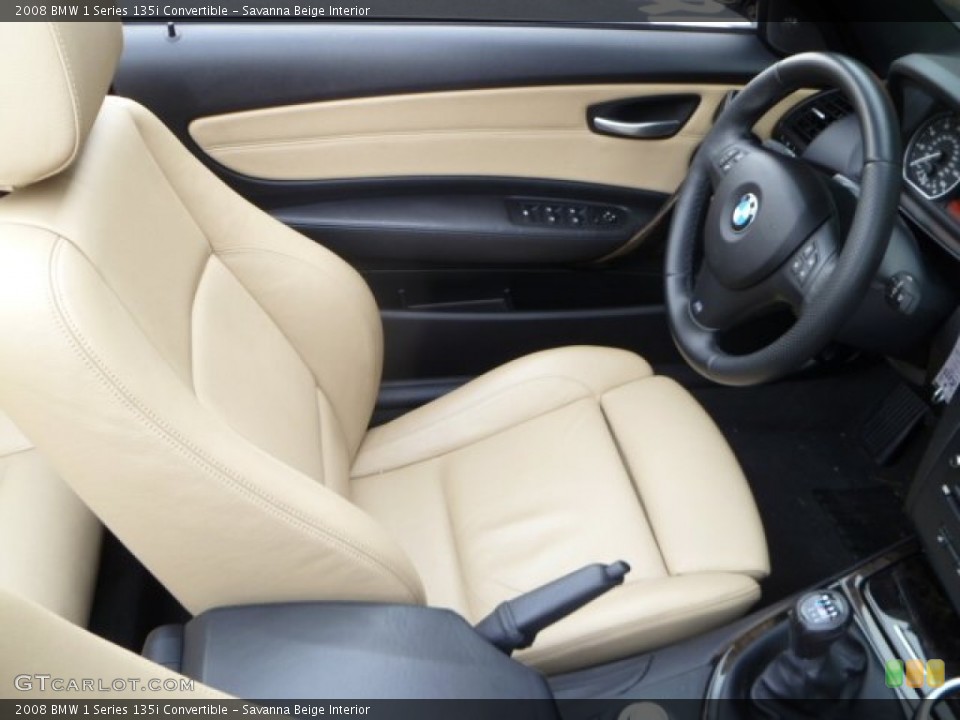 Savanna Beige Interior Photo for the 2008 BMW 1 Series 135i Convertible #55633787