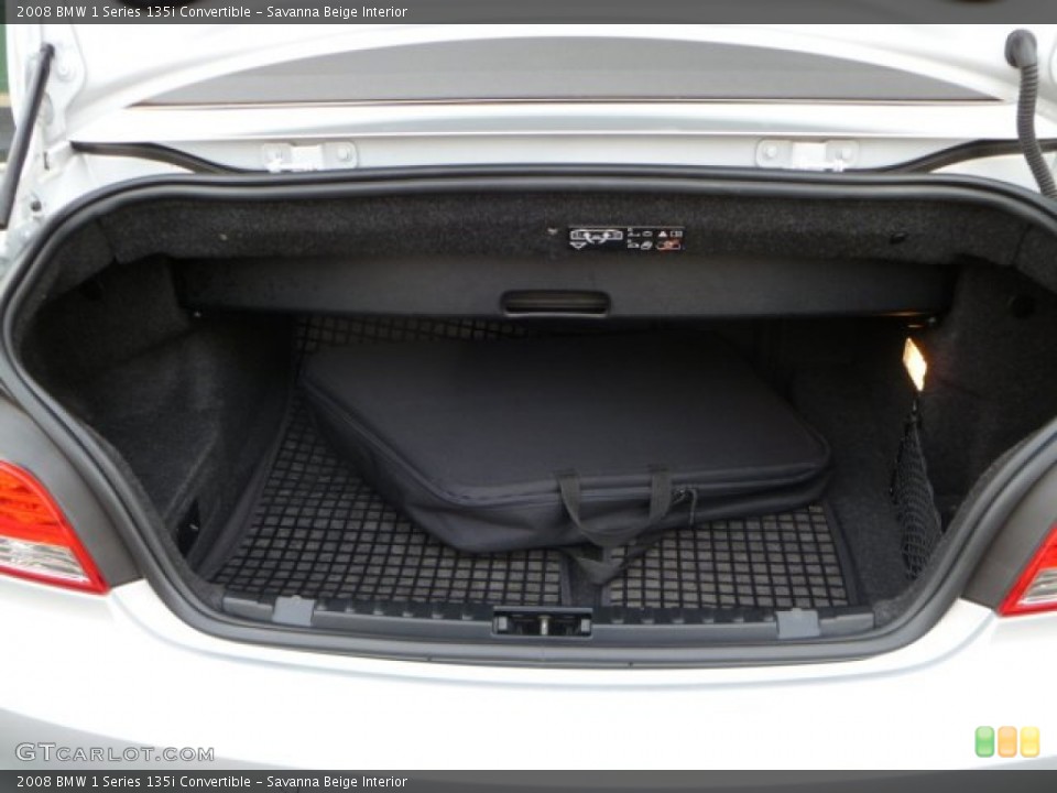 Savanna Beige Interior Trunk for the 2008 BMW 1 Series 135i Convertible #55633797