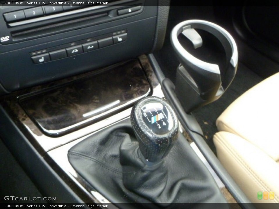 Savanna Beige Interior Transmission for the 2008 BMW 1 Series 135i Convertible #55633802