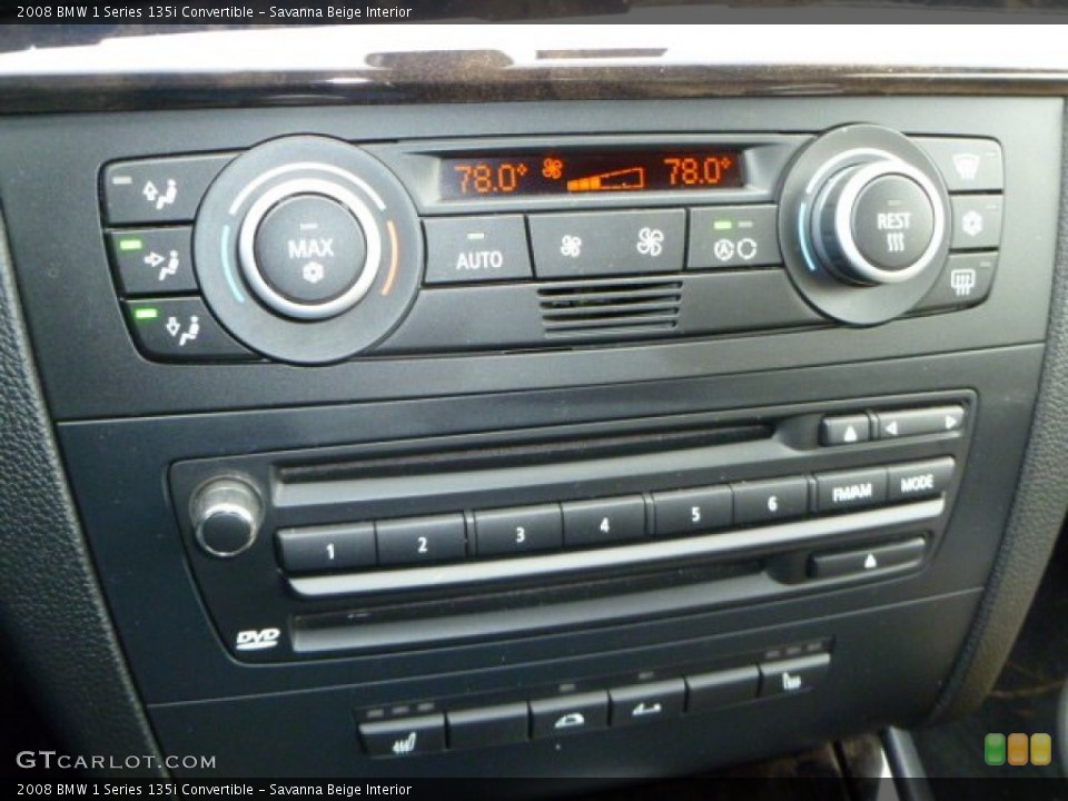 Savanna Beige Interior Controls for the 2008 BMW 1 Series 135i Convertible #55633814